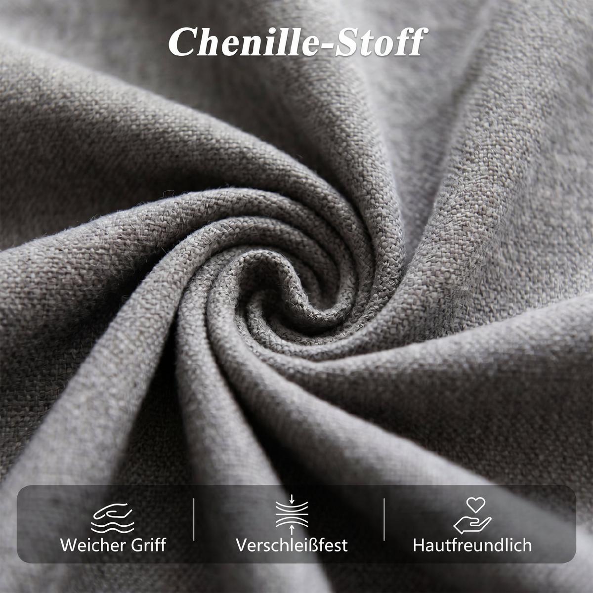 SCHLAFSESSEL Chenille 100 Polyester Metall Grau - Schwarz/Grau, Textil/Metall (67/96/73cm) - HOMCOM