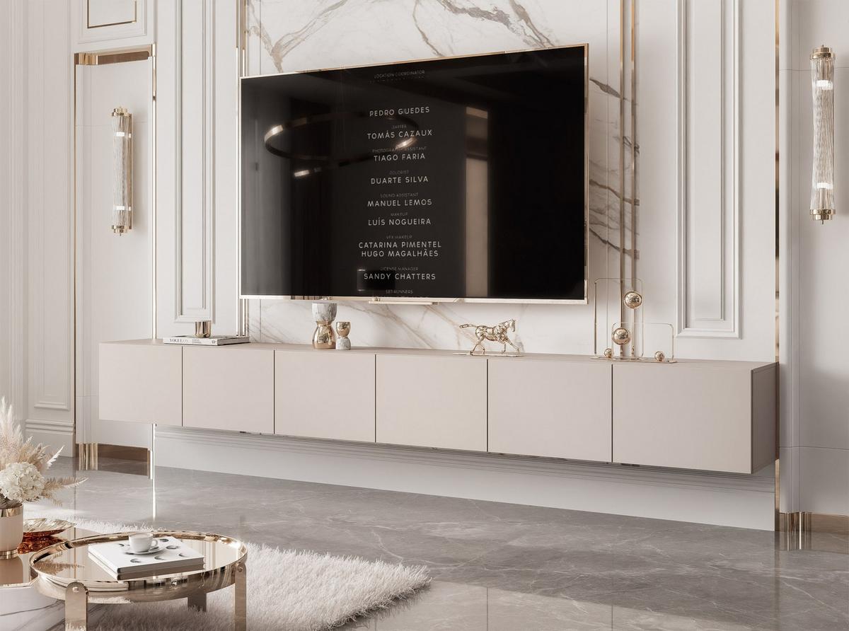 TV-LOWBOARD kaschmir, hängend mit LED-Beleuchtung - Kaschmir, Holzwerkstoff (300/36/40cm) - Idohome