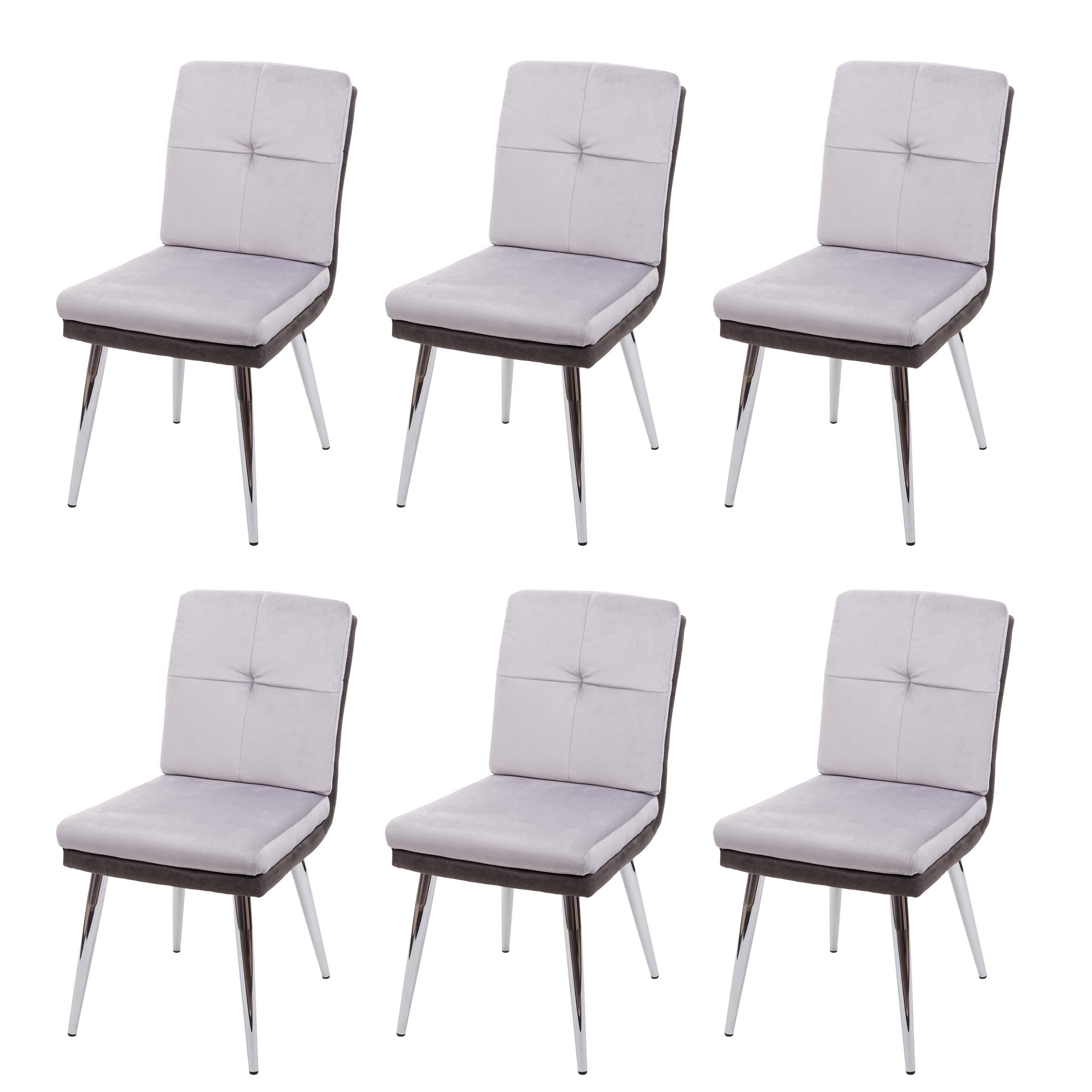ESSZIMMERSTUHL Grau 6er-Set - Grau, Textil (46/91/66cm) - MCW