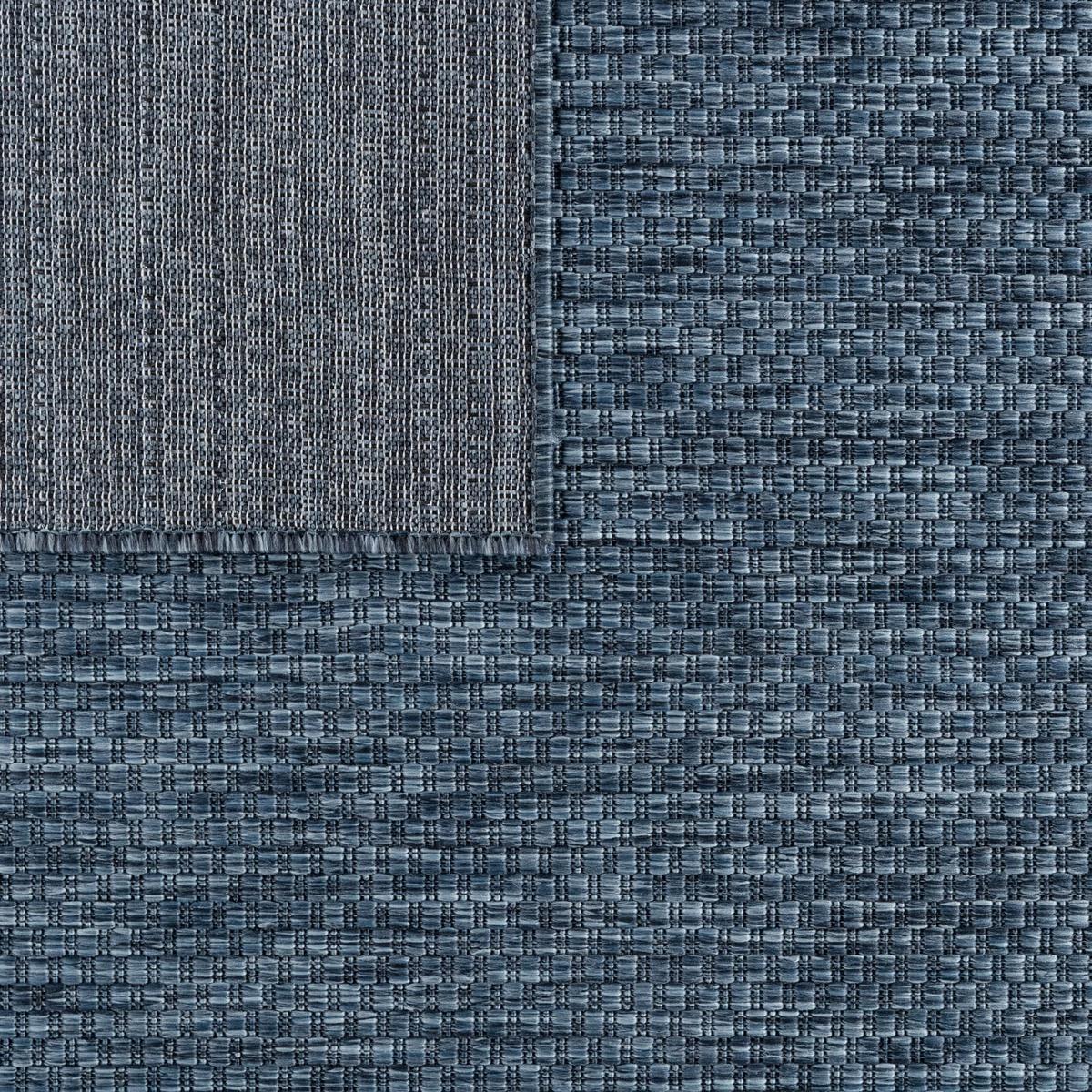 OUTDOORTEPPICH Dunkelblau Ø 160 cm - Dunkelblau, Kunststoff (160/160cm) - TT Home