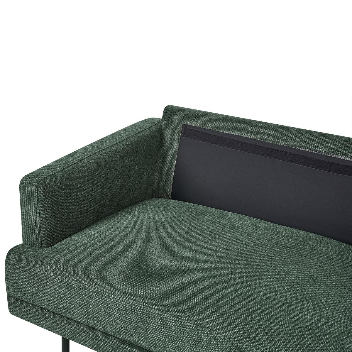 ECKSOFA Stoff Dunkelgrün linksseitig Breda - Dunkelgrün, Textil (210/200cm) - Beliani