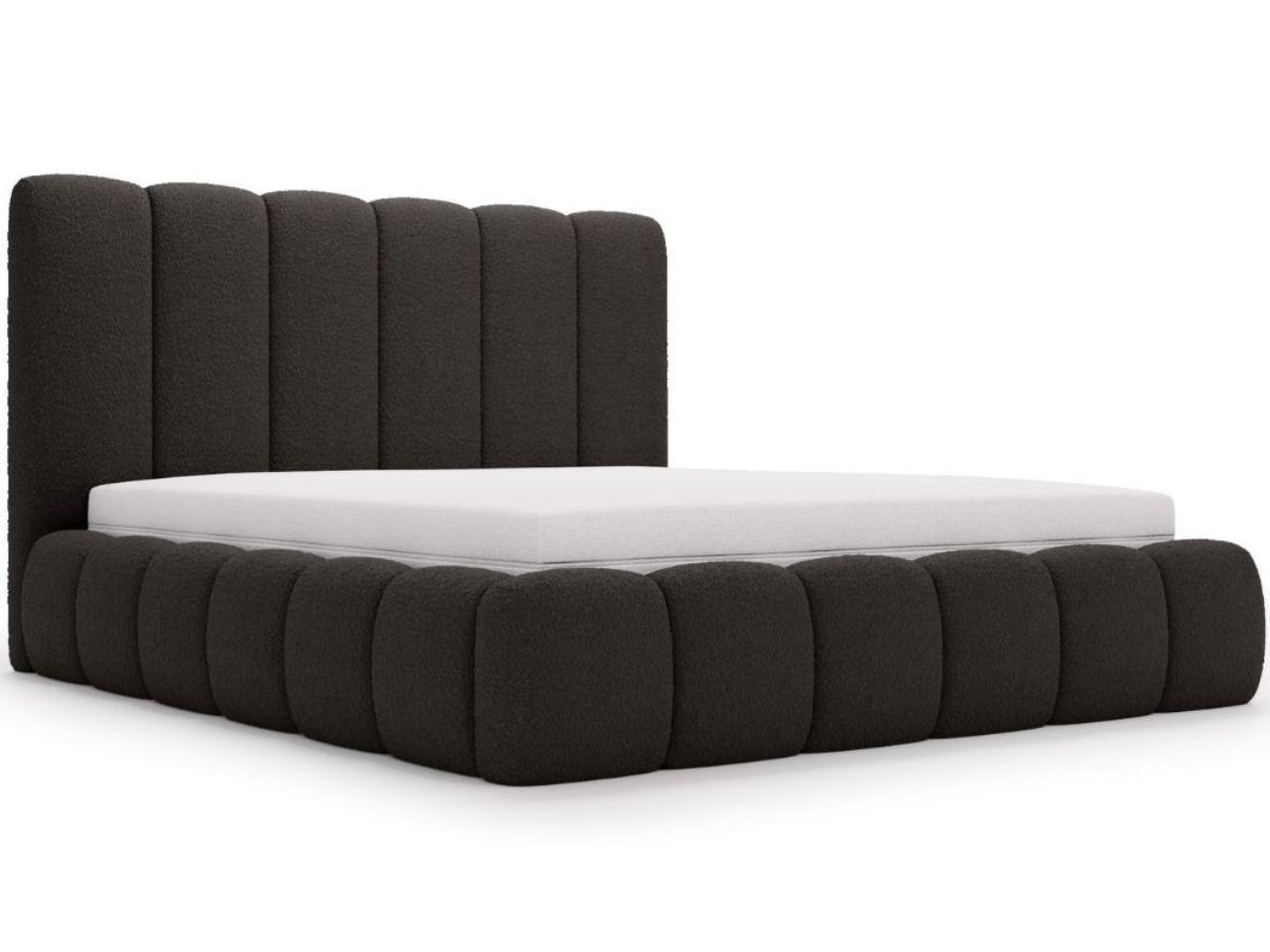 POLSTERBETT Imperial 200x200 Bouclé-Stoff Schwarz - Schwarz, Textil (200/200cm) - Graingold