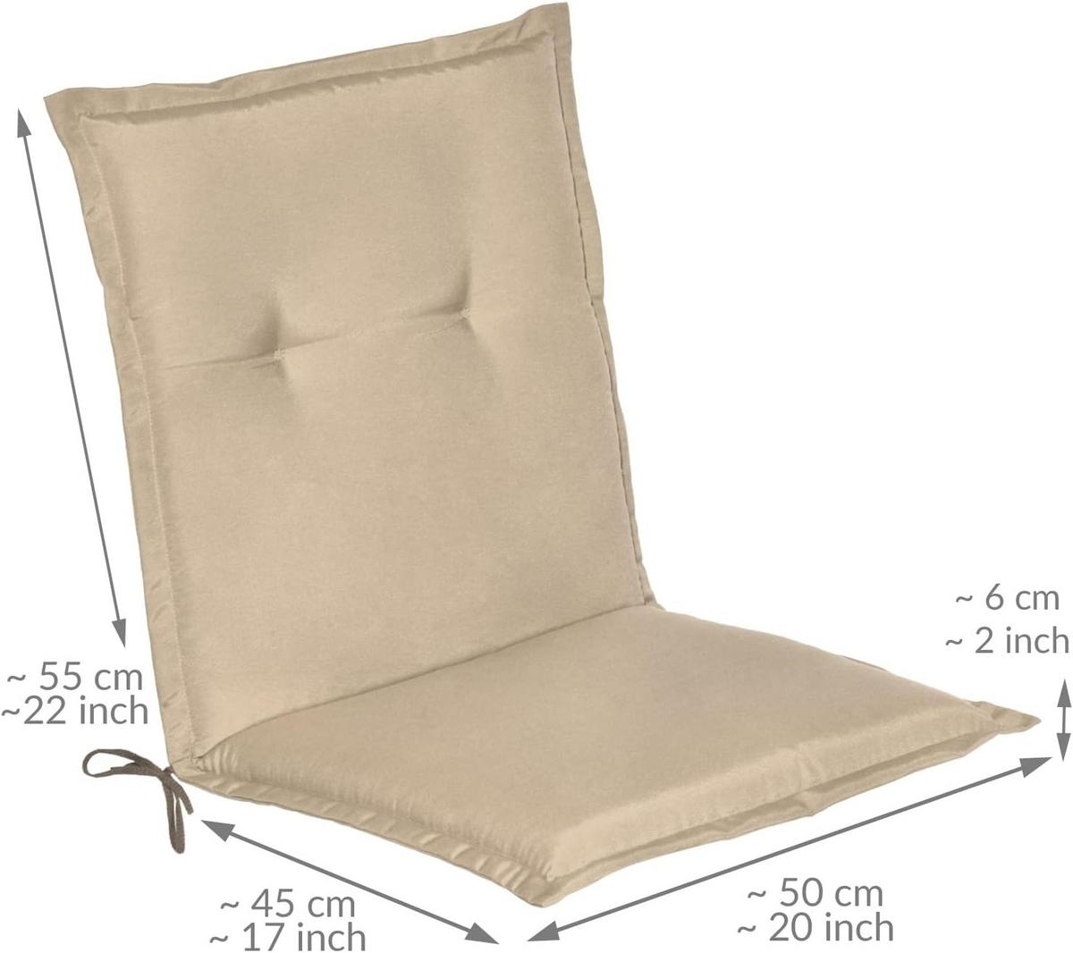 NIEDERLEHNERAUFLAGE Loft NL 100x50x6cm Natur (2tlg) - Naturfarben, Textil (50/6/100cm) - Beautissu 