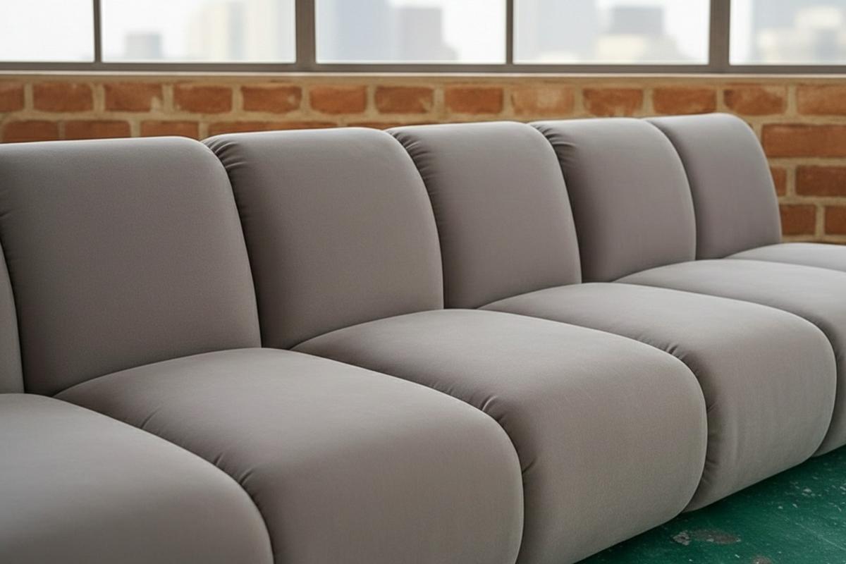 MODULSOFA LAYLA Taupe Velvet - Taupe/Schwarz, Buchenholz/Textil (274/74/99cm) - KAWOLA