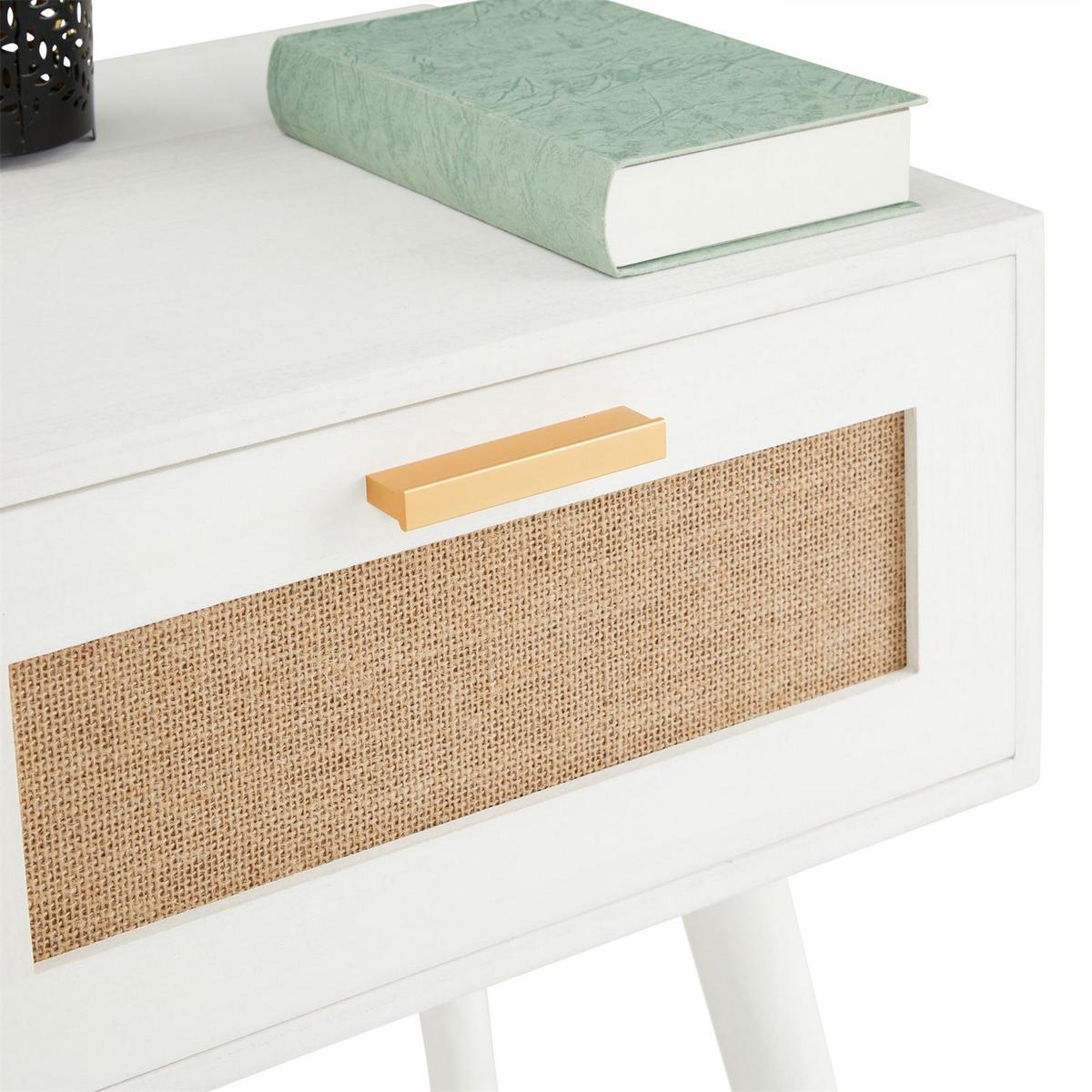 NACHTTISCH KIRAN - Weiß, Holz (40/57/36cm) - CARO-Möbel