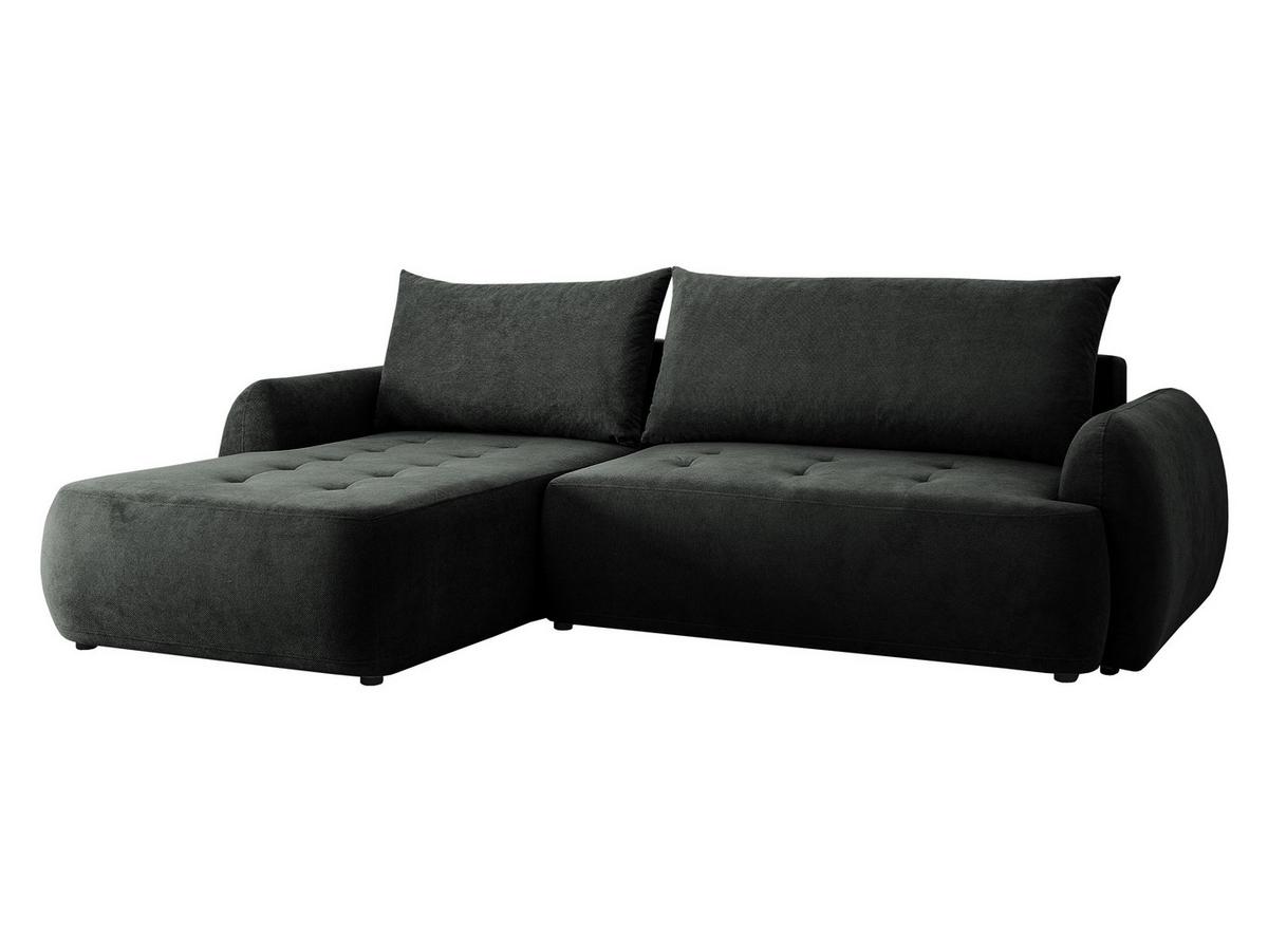 ECKSCHLAFSOFA Bueno II, Seite: Links - Dunkelgrau/Schwarz, Holz/Textil (280/185cm) - MIRJAN24