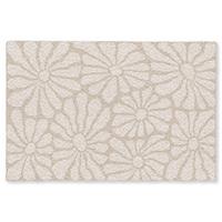 FUSSMATTE Floral - Druck - Beige - Braun - Minimalistisch Schmutzfangmatte 60x40 cm - Sandfarben, Kunststoff (60/0.4cm) - MuchoWow