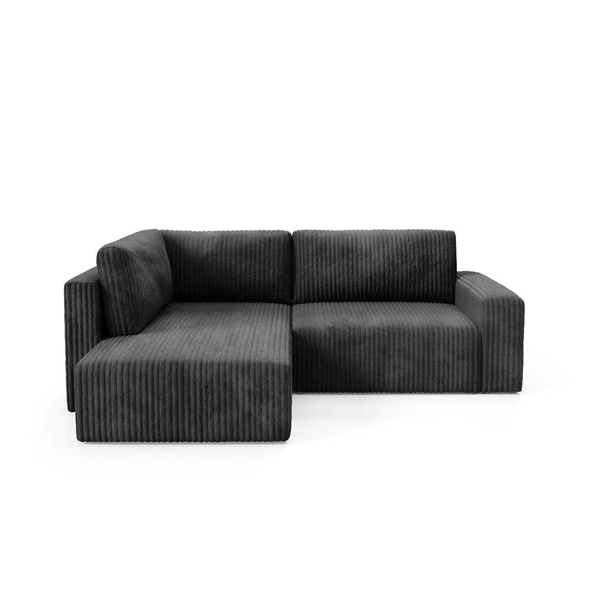 ECKSOFA Angela 4 Sitzplätze Schwarz - Schwarz, Holz (245/182cm) - Petits-meubles