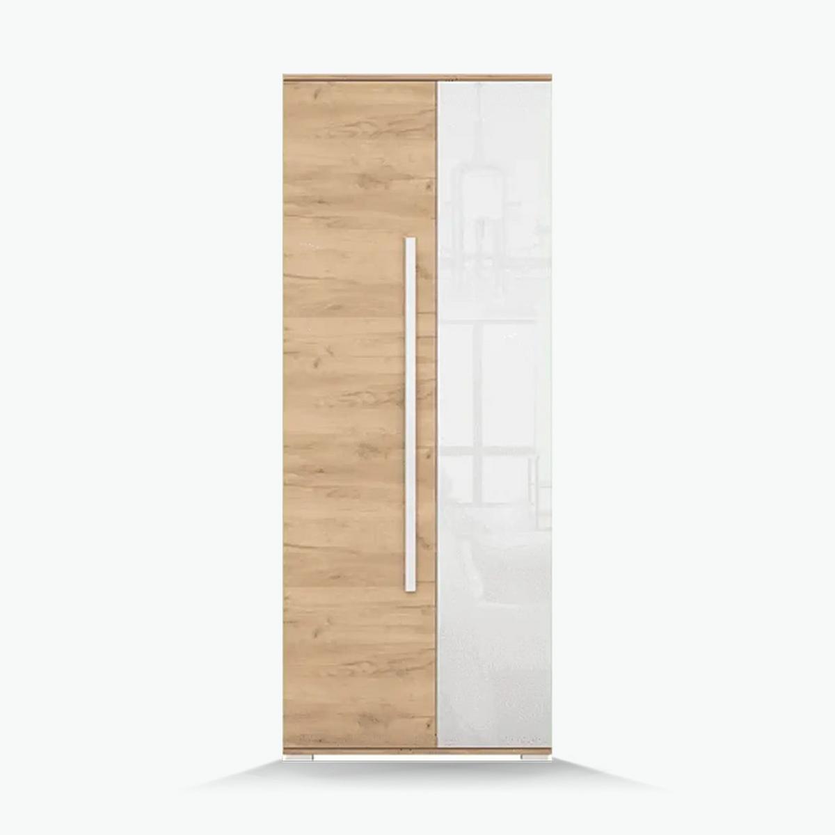 KLEIDERSCHRANK LAURA 2D 80 cm , 80/202/52, 2-türig, Craft Eiche Gold - Eichefarben, Holzwerkstoff (80/202/52cm) - imoebel24