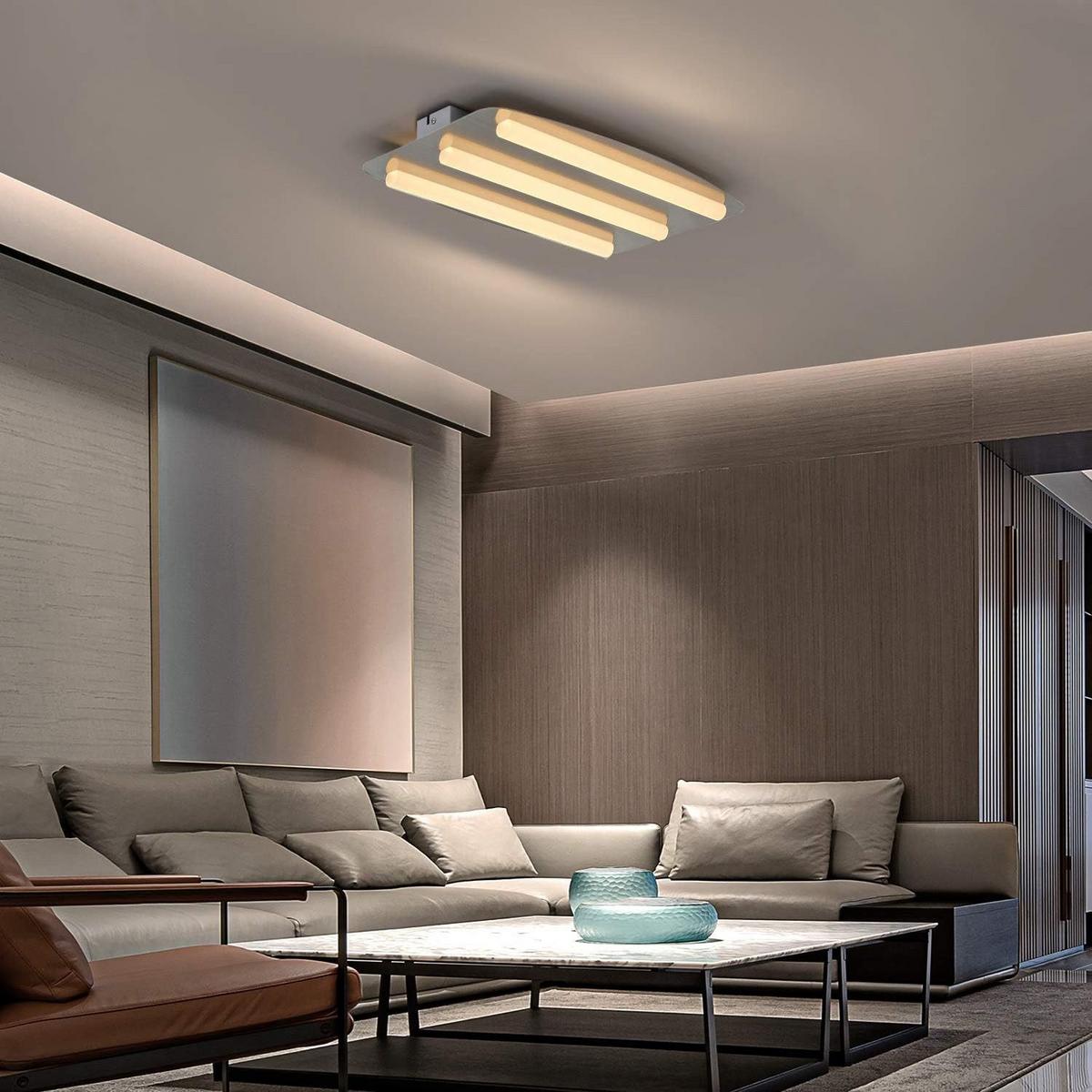 LED-DECKENLEUCHTE Ursula 48/30/7 cm - Grau, Metall (48/30/7cm) - Nettlife