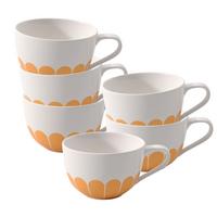 CAPPUCCINOTASSEN Fleur Couleur Soleil 300 ml 6er Set - Gelb, Keramik (0.3L) - Villeroy & Boch