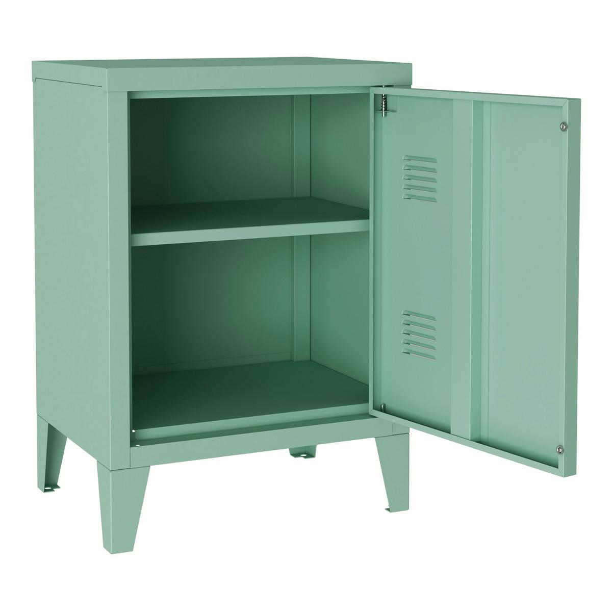 NACHTSCHRANK Inari - Pastellgrün, Metall (40/57/30cm) - [en.casa]
