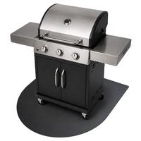 GRILLUNTERLAGE Bodenschutzplatte Metall Schwarz 80x70 cm - Schwarz, Metall (80/70/0.1cm) - TULUP