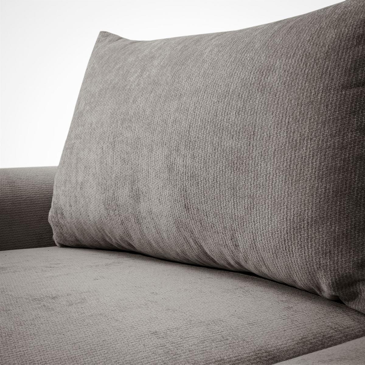 ECKSOFA GOYA mit Schlaffunktion und Bettkasten, Linke, Perfect Harmony 85 - Hellgrau, Textil (184/302cm) - Lookway