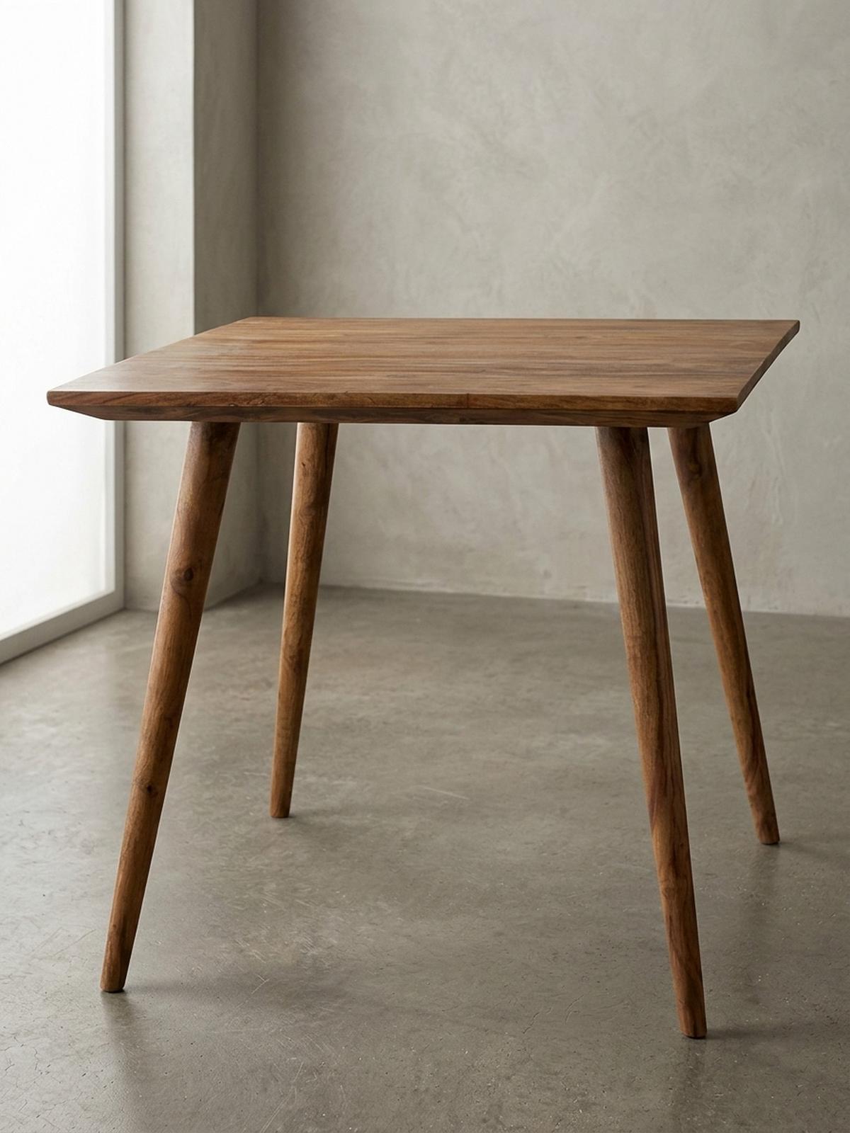 ESSZIMMERTISCH – Massivholz Braun 80x80x76 cm Retro Landhausstil - Braun, Holz (80/80/76cm) - KADIMA DESIGN