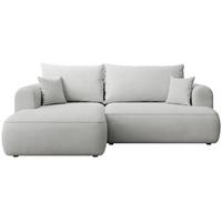 ECKSOFA Ovo Mini Hellgrau links - Hellgrau/Schwarz, Kunststoff/Textil (238/156cm) - Selsey