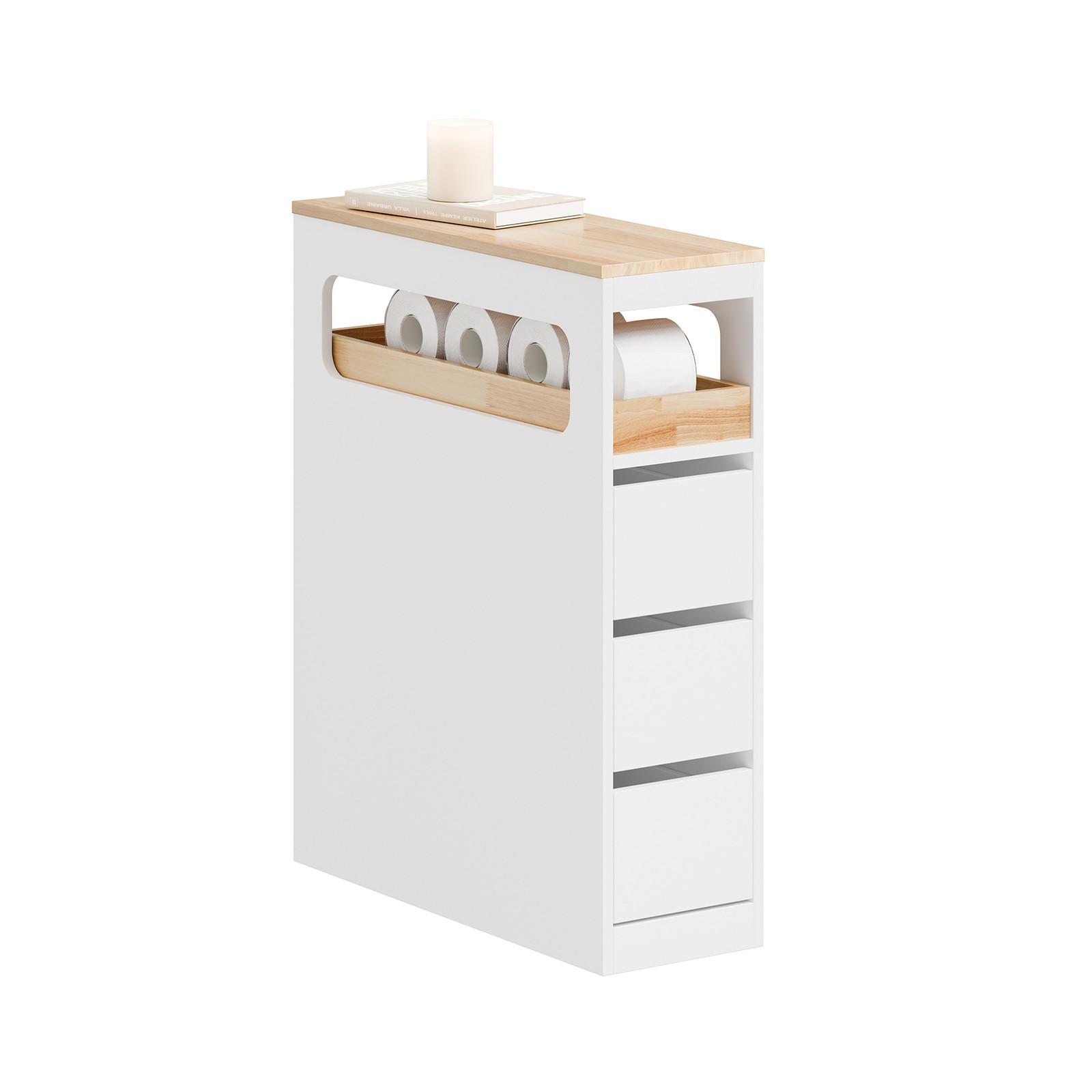 NISCHENREGAL mit Rollen, Weiß - Weiß, Holz/Holzwerkstoff (23/82/65cm) - SoBuy