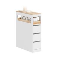 NISCHENREGAL mit Rollen, Weiß - Weiß, Holz/Holzwerkstoff (23/82/65cm) - SoBuy