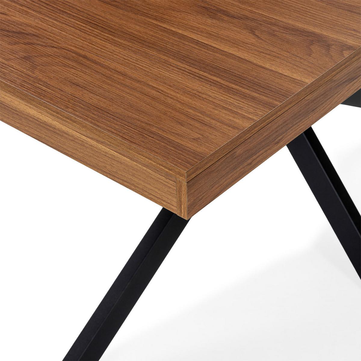 ESSTISCH Genova Walnuss-Optik, 140-180 cm - Walnussfarben, Holzwerkstoff (80/140/75cm) - VS Venta-stock