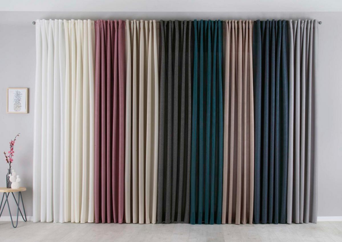 SCHLAUFENGARDINE »Jena« HxB 250x140 cm Weiß - Weiß, Textil (140/250cm) - Gardinenbox