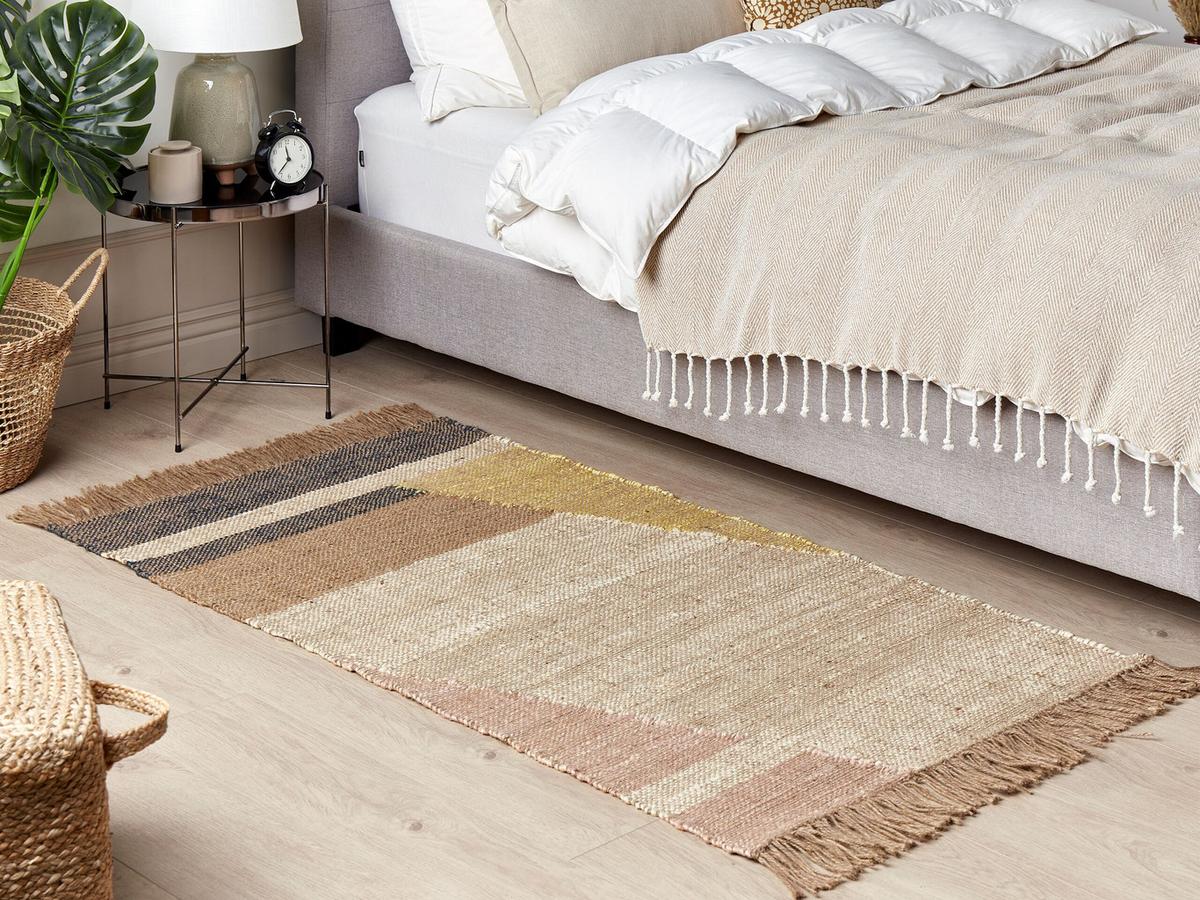 KURZFLOR-TEPPICH Samlar 150/80 cm - Braun, Naturmaterialien (80/150cm) - Beliani
