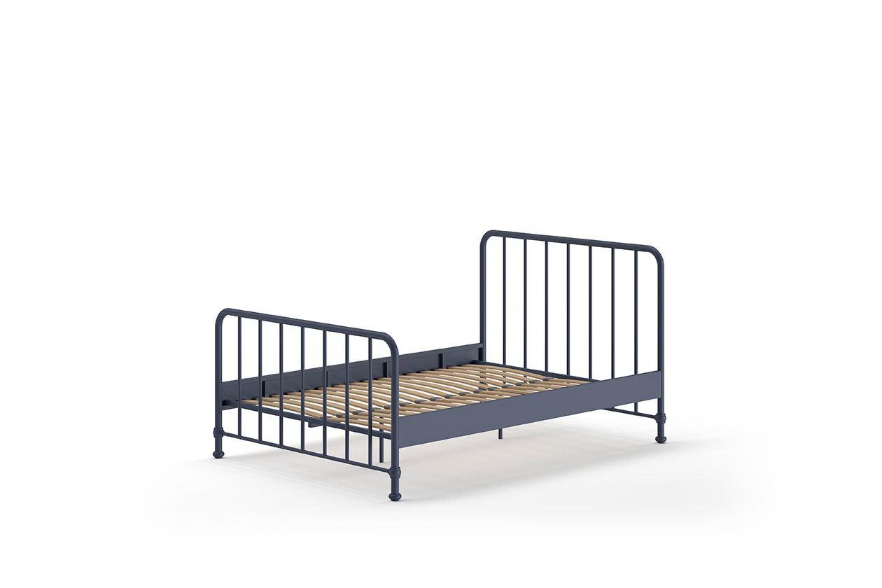 METALLBETT Kay 147x110x207 aus Metall in Blau matt - Blau, Metall (140/200cm) - 58aufmkessel