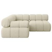 ECKSOFA modulares Sofa Mende-L1 - 190x190x70 cm Beige Bouclé - Beige, Holzwerkstoff/Textil (190/190cm) - ALTDECOR
