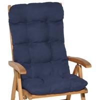 HOCHLEHNERAUFLAGE Flair HL 120/50/8cm Dunkelblau (2tlg) - Dunkelblau, Textil (50/8/120cm) - Beautissu 