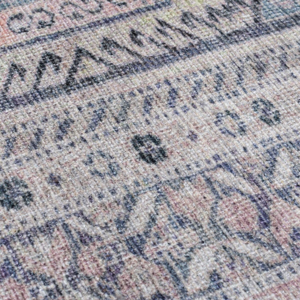 TEPPICH Waschbar HURST, geometrisch, Grau-Rosa, 190 x 290 cm - Grau, Textil (290/190cm) - KADIMA DESIGN