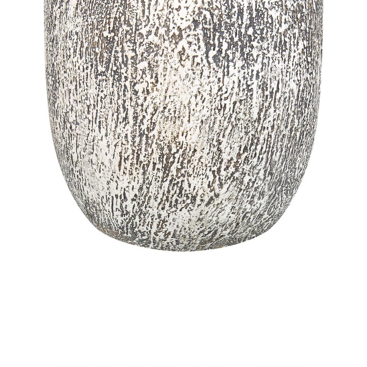BLUMENVASE Terrakotta grau Vigo - Grau, Stein (36cm) - Beliani