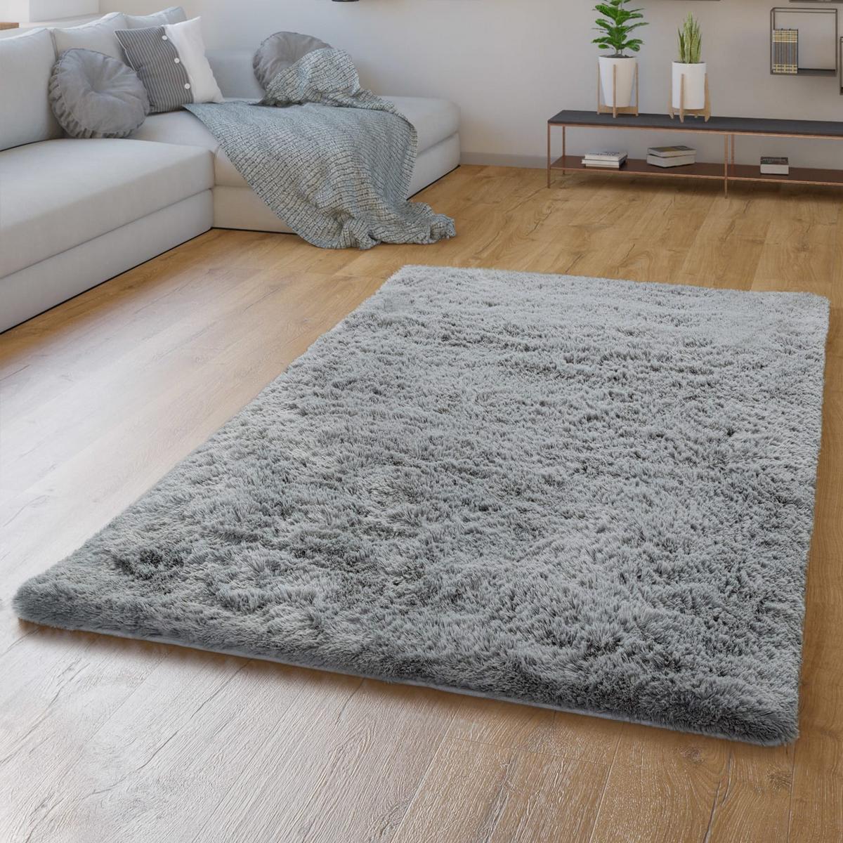 HOCHFLORTEPPICH Grau 60 x 100 cm - Grau, Kunststoff (60/100cm) - TT Home