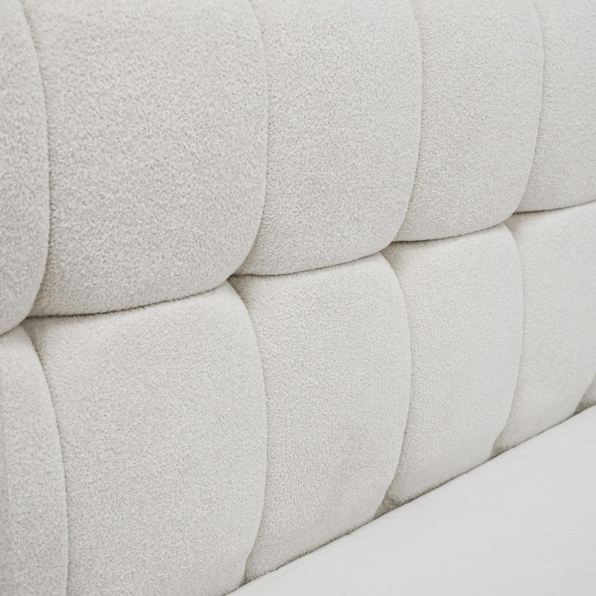 POLSTERBETT Cleo mit Matratze und Topper, 180x200 cm, Beige - Beige, Textil (180/200cm) - Beautysofa