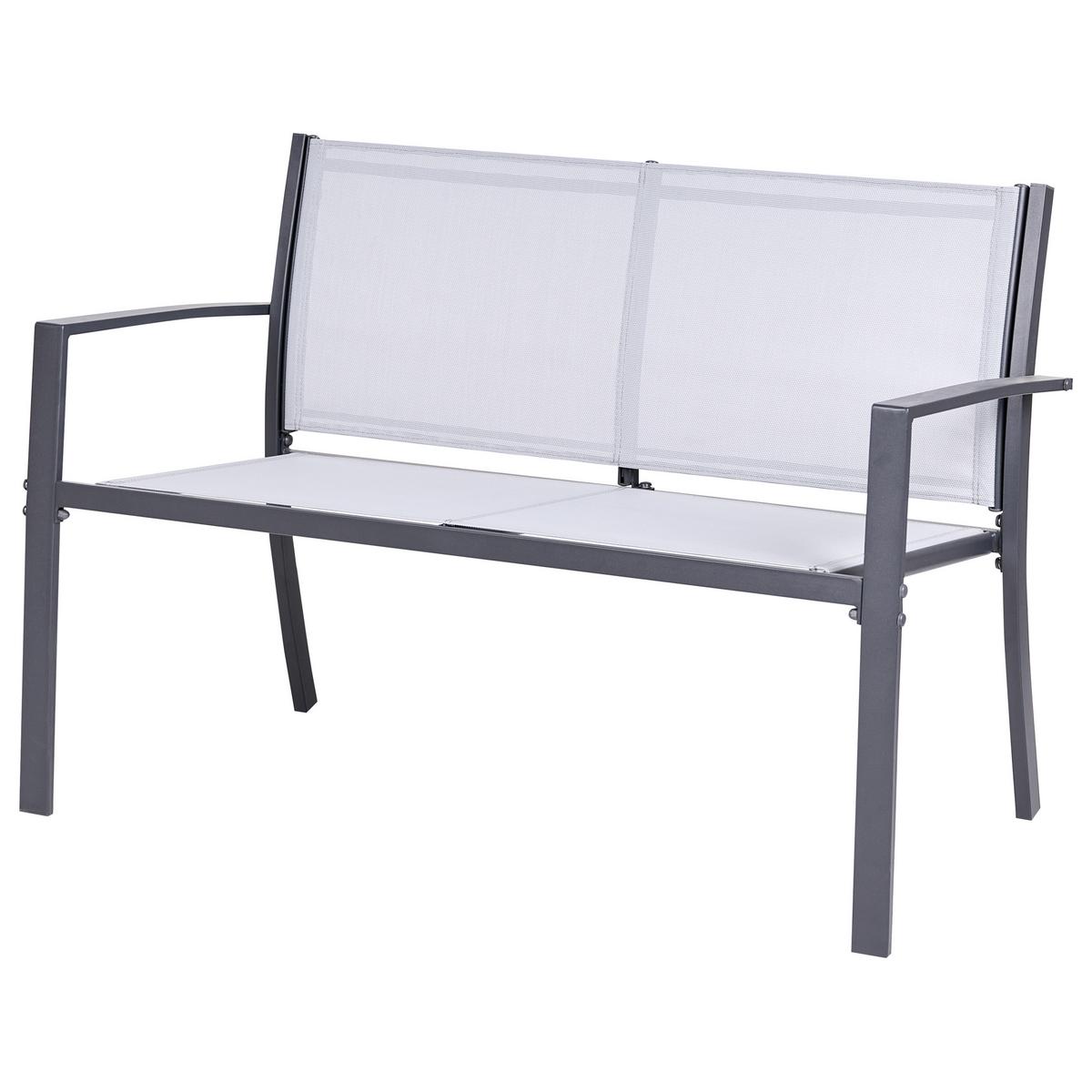 LOUNGE-SET mit Tisch 4-Sitzer TAVOLETO Grau Metall - Grau, Metall - Beliani