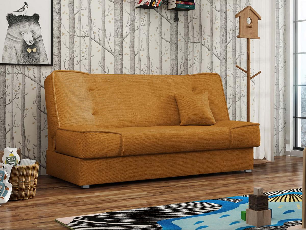SCHLAFSOFA Gabi - Gelb/Silberfarben, Holz/Kunststoff (175/80/80cm) - MIRJAN24