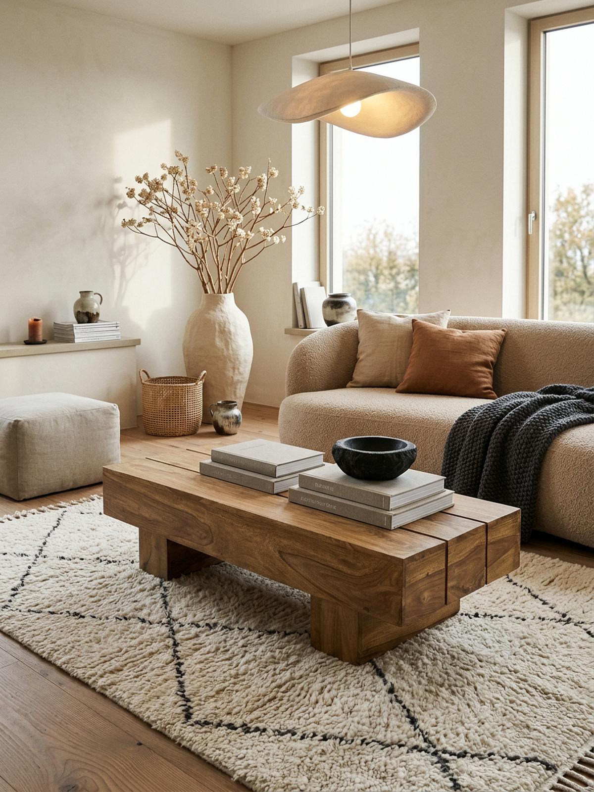 COUCHTISCH aus Massivholz, handgefertigt, pflegeleicht, aus Akazienholz und Edelholz, Beige 120x45x30 cm - Beige, Holz (45/120/30cm) - KADIMA DESIGN