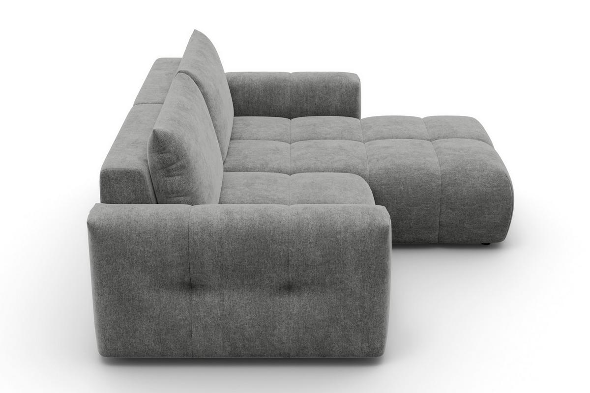 ECKSOFA VERONA 3-Sitzer rechts, Grau - Schwarz/Grau, Holz/Textil (224/173cm) - Courtois Laville