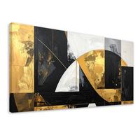 LEINWANDBILD 3D und geometrisch 100x50cm - Goldfarben, Textil (100/50cm) - Feeby