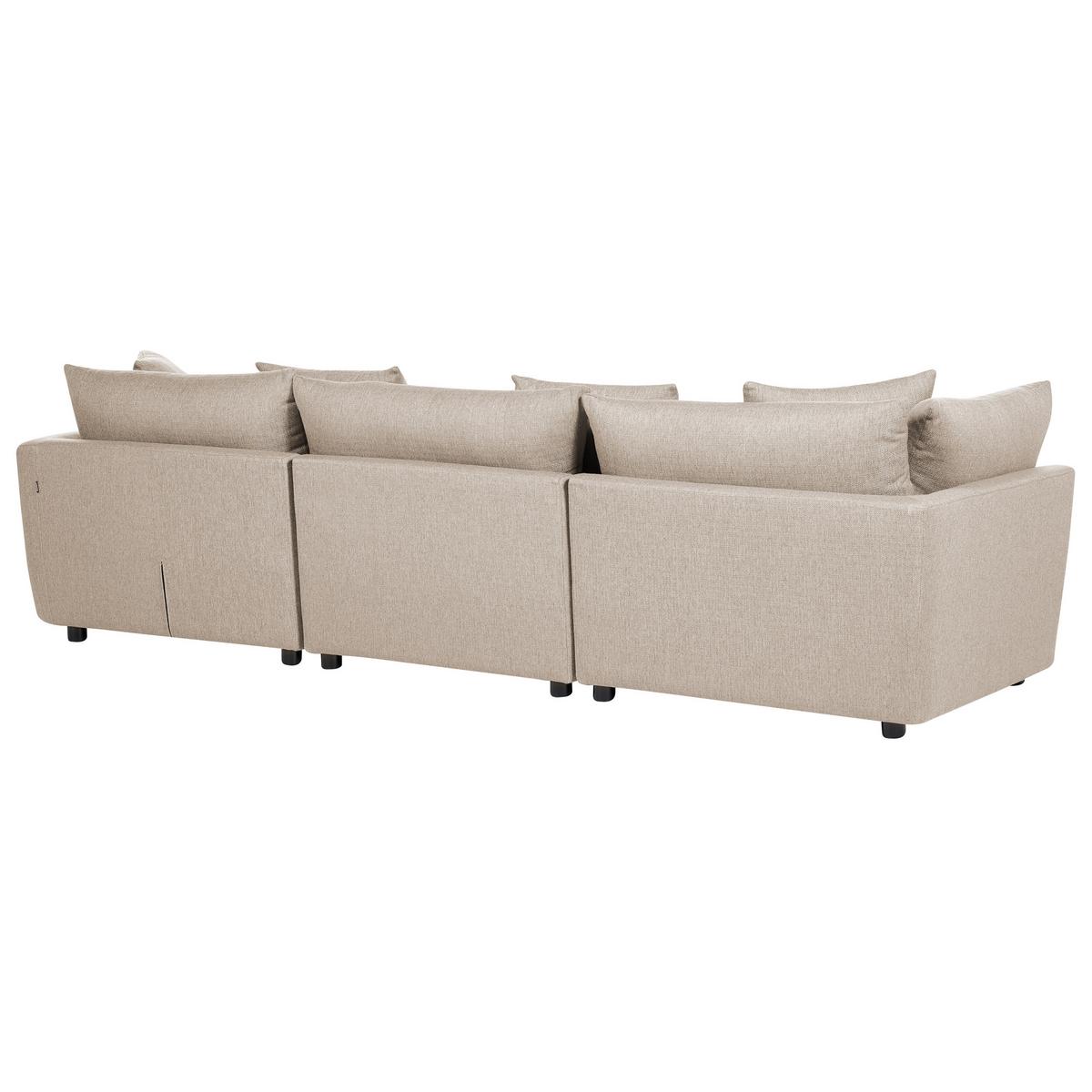 3-SITZER-SOFA beige Sigtuna - Beige, Textil (300/86/102cm) - Beliani