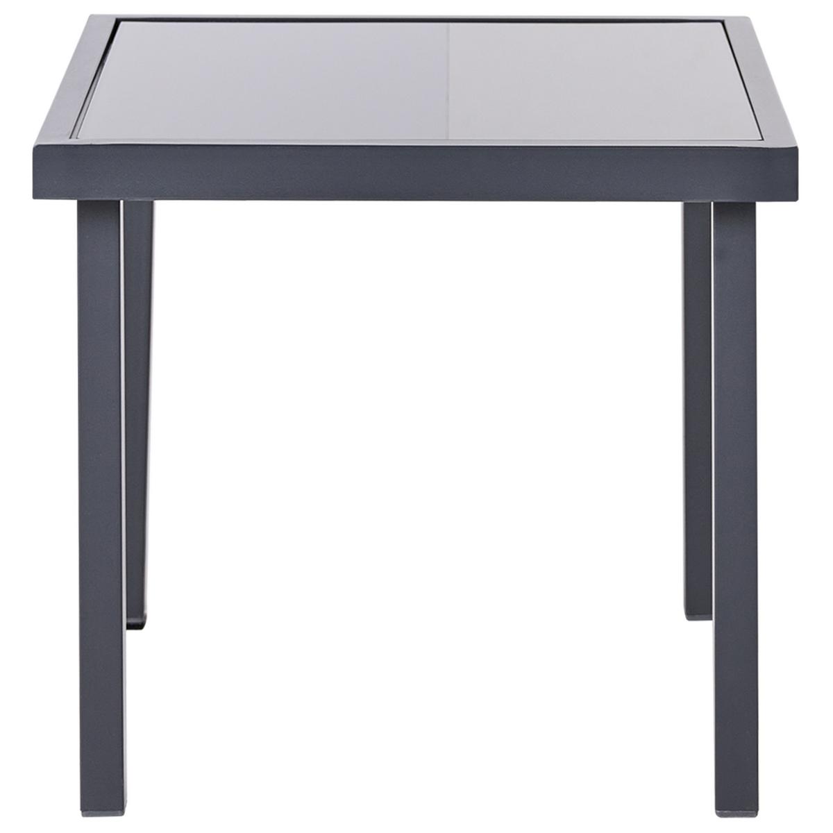 BISTRO-SET Metall Dunkelgrau Tavoleto - Dunkelgrau, Metall - Beliani