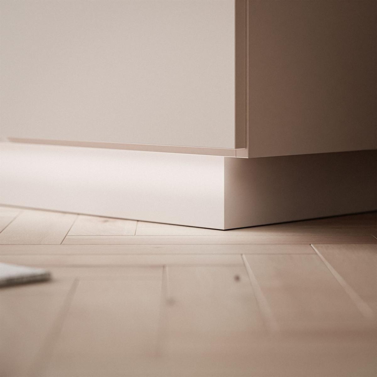 KOMMODE LINA KASCHMIR II 1D4S mit LED-Beleuchtung Push-Open-System - Kaschmir/Beige, Holzwerkstoff (138/84/40cm) - Lookway