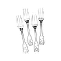 KUCHENGABEL-SET Holly silber 14,2 cm 4-tlg. - Silberfarben, Metall - Ritzenhoff Breker