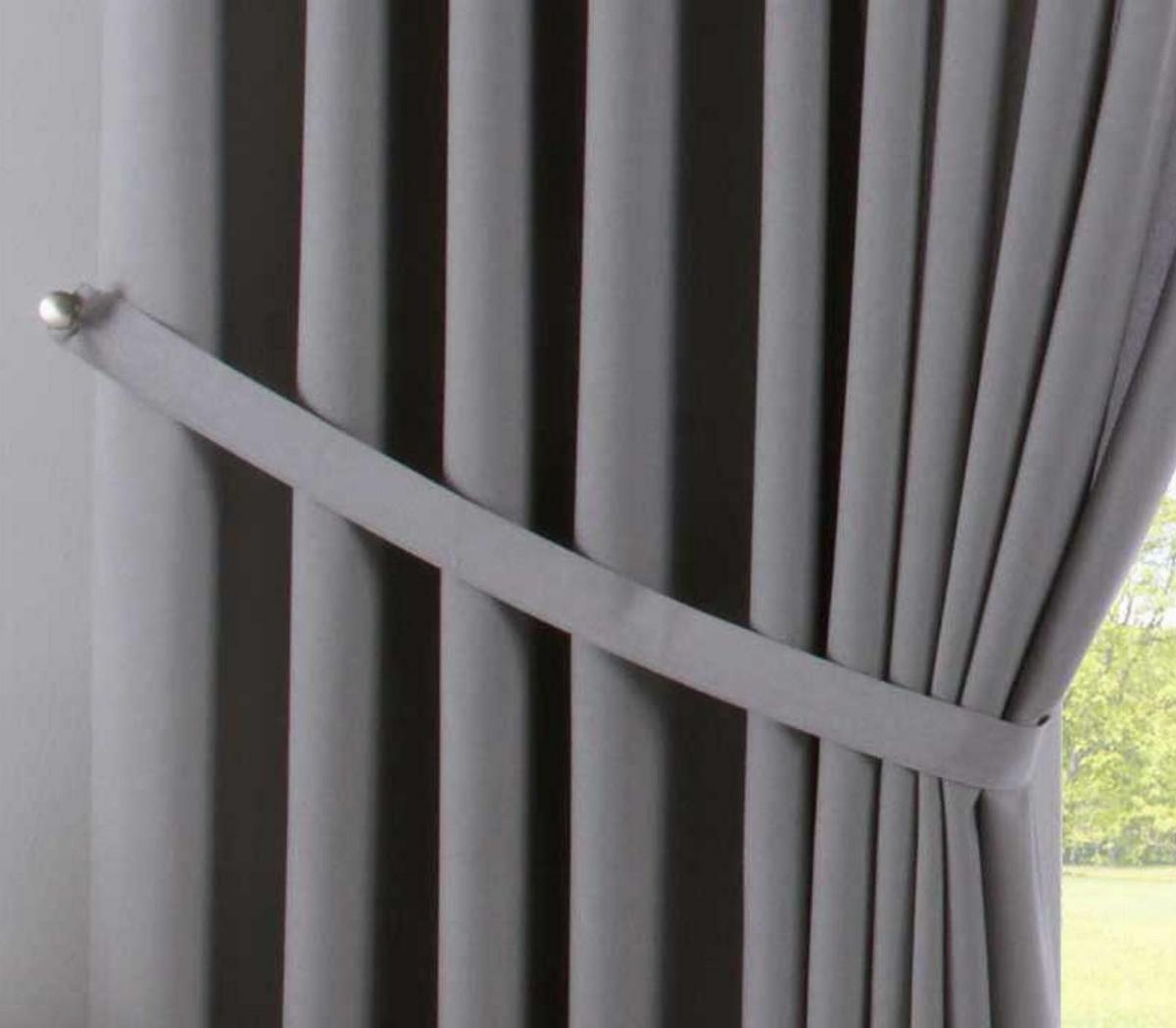 SCHLAUFENGARDINE »Palermo« HxB 250x300 cm Grau - Grau, Textil (300/250cm) - Gardinenbox