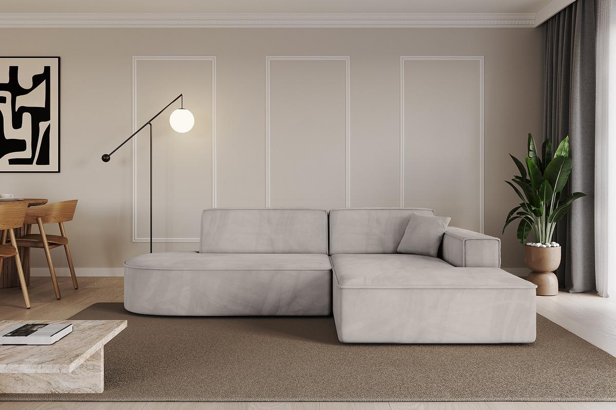 ECKSOFA Ottomane Rechts IREA-L1-v4 - 234x171x79 cm Hellbraun - Hellbraun, Holzwerkstoff/Textil (171/234cm) - ALTDECOR