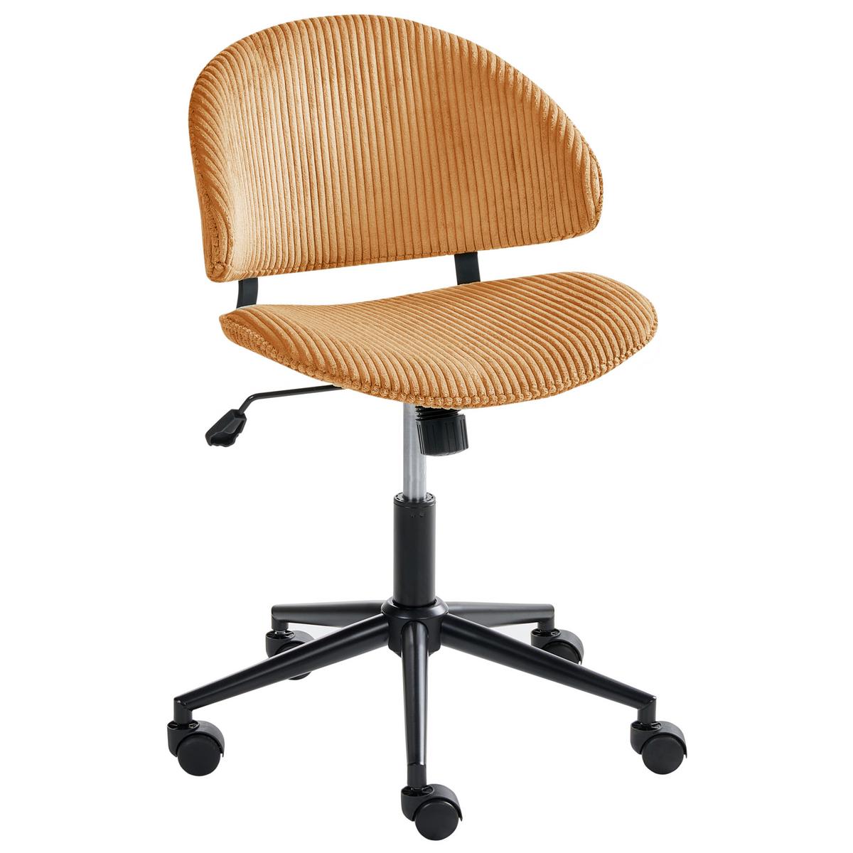 BÜROSTUHL Cord Orange Kiana - Orange, Textil (55/74/55cm) - Beliani