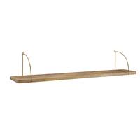 WANDREGAL TEVERE Mango Massivholz Eisen Industrial, Beige 120x22x25 cm - Beige, Holz/Metall (120/25/22cm) - KADIMA DESIGN