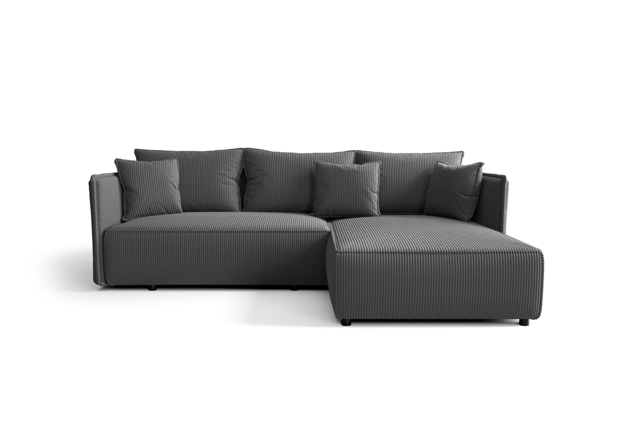 ECKSOFA Evora - Grau, Holzwerkstoff/Textil (245/185cm) - Fun Möbel