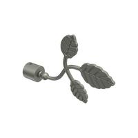 ENDSTÜCKE FÜR GARDINENSTANGEN 16 mm Ø, Alessia Chrom matt, Packung 2 Stück - Chromfarben/Nickelfarben, Metall (13.4/9.4/9.4cm) - INTERDECO
