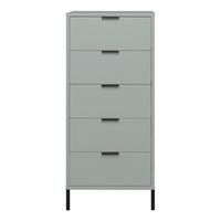 KOMMODE Erna 51x45x123 Pinie Green matt Lack - Grün, Holzwerkstoff (51/123/45cm) - 58aufmkessel