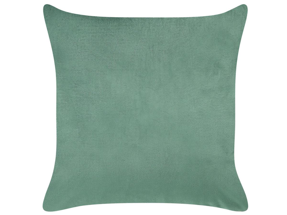 DEKOKISSEN 2er-Set Smaragdgrün 45/45 cm Yuzuri - Smaragdgrün, Textil (45/45cm) - Beliani