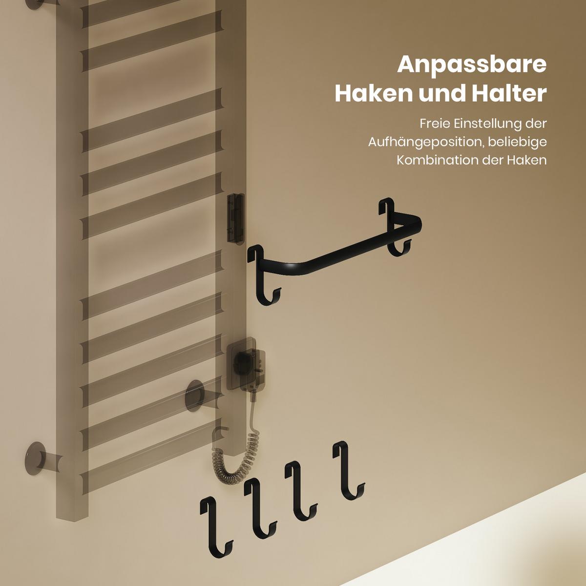 HEIZKÖRPER Elektrisch mit WiFi und Fernbedienung Schwarz 100/50 cm - Weiß, Metall (50/100/25.5cm) - EMKE